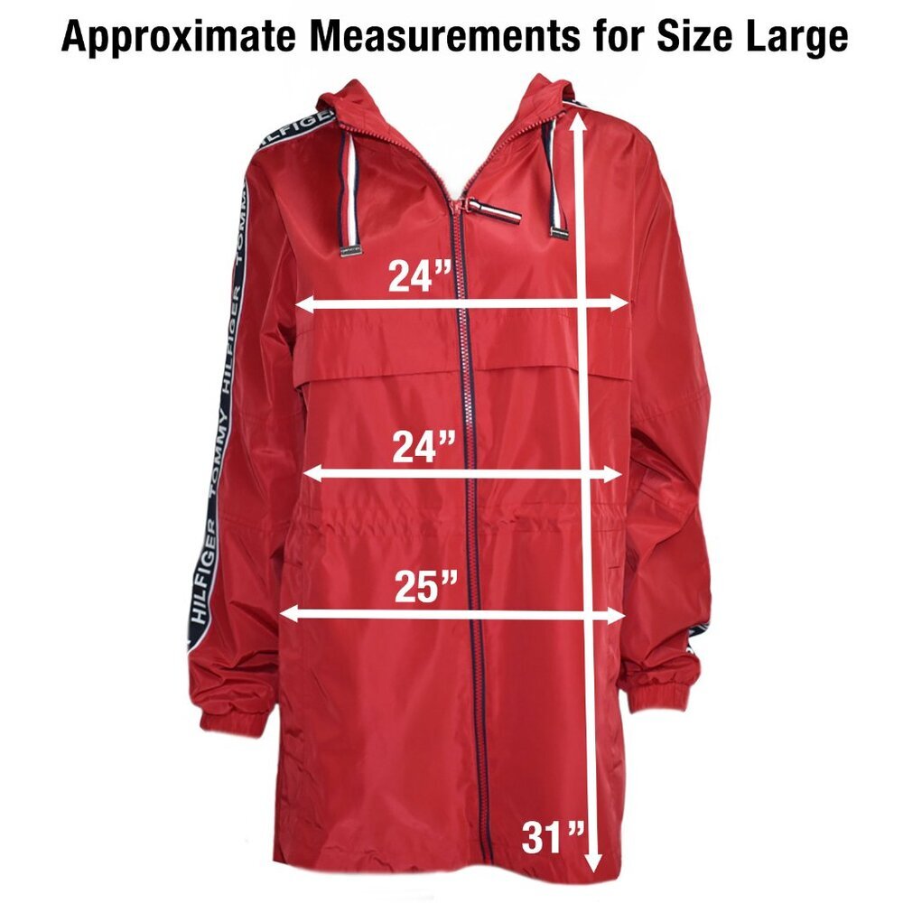 Tommy Hilfiger Women’s Jacket Crimson Softshell Windbreaker Hoodie Size L - Picture 6 of 6